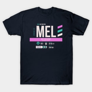 Melbourne (MEL) Airport Code Baggage Tag T-Shirt